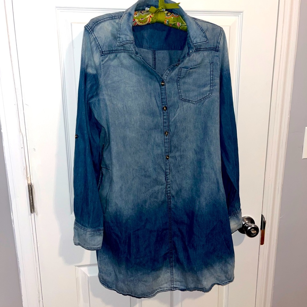 Denim shirt dress